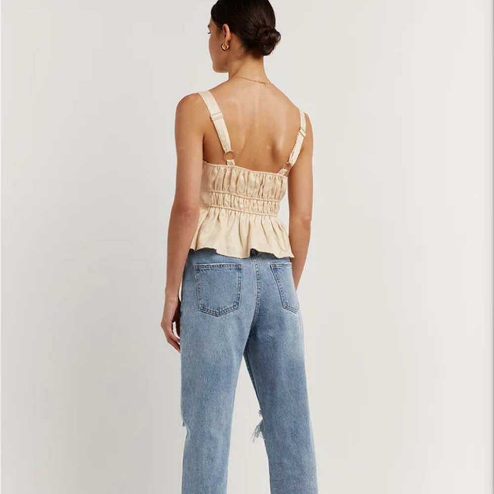 DISSH Cream Ruffle Top - Picture 2 of 9